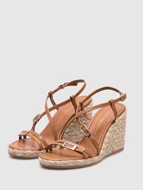 Stuart Weitzman Georgie Strappy Wedge Espadrille Sandals Sz 9 NWT